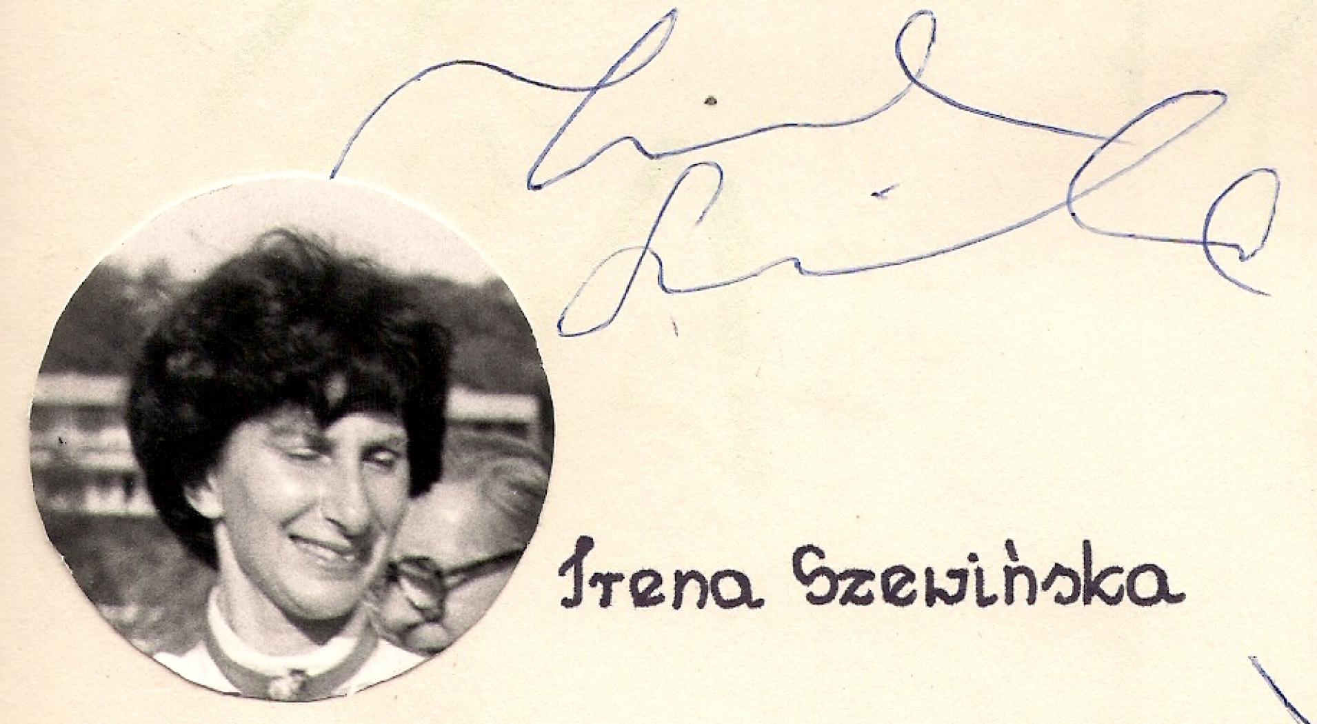 autograf Ireny Szewińskiej